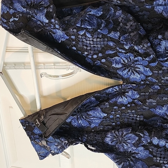 Lulus Molinetto Navy Blue Lace Ruffled Tiered Sleeveless Maxi Dress, Size XL - Picture 9 of 13